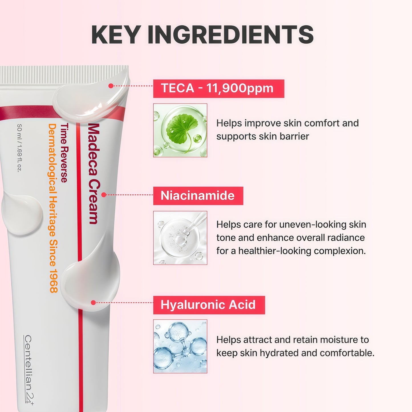 Centellian24 Madeca Cream Time Reverse 50ml - Advanced Fast-Absorbing & Nourishing, Hydrates, Firms & Reduces Wrinkles, Low Irritation, Korean Skin Care Centella Asiatica, Collagen