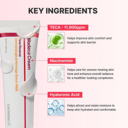 Centellian24 Madeca Cream Time Reverse 50ml - Advanced Fast-Absorbing & Nourishing, Hydrates, Firms & Reduces Wrinkles, Low Irritation, Korean Skin Care Centella Asiatica, Collagen
